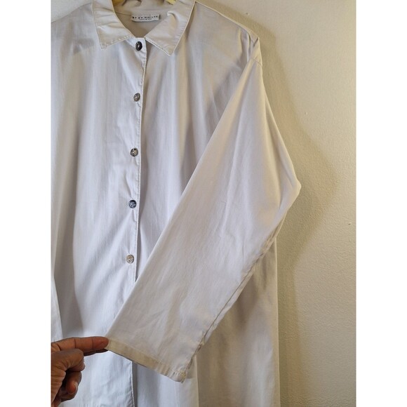 BRYN WALKER L/S Button Up Shirt Womens Sz S Tunic Classic Capsule Lagenlook Boho - Picture 5 of 8